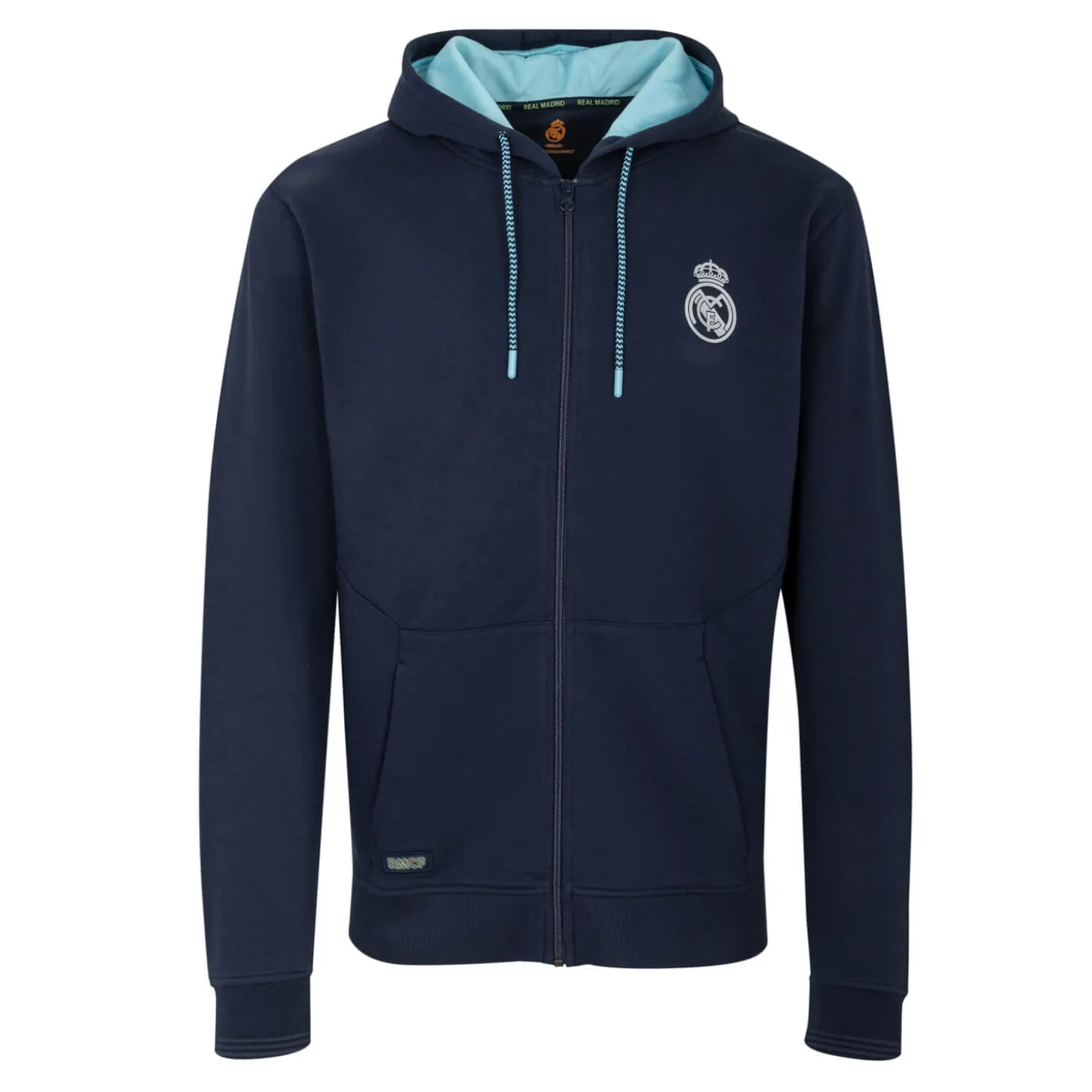 Bernabeu Neonlichter Herren Sweatshirt Hoodie Reißverschluss Blau | Foundry Best