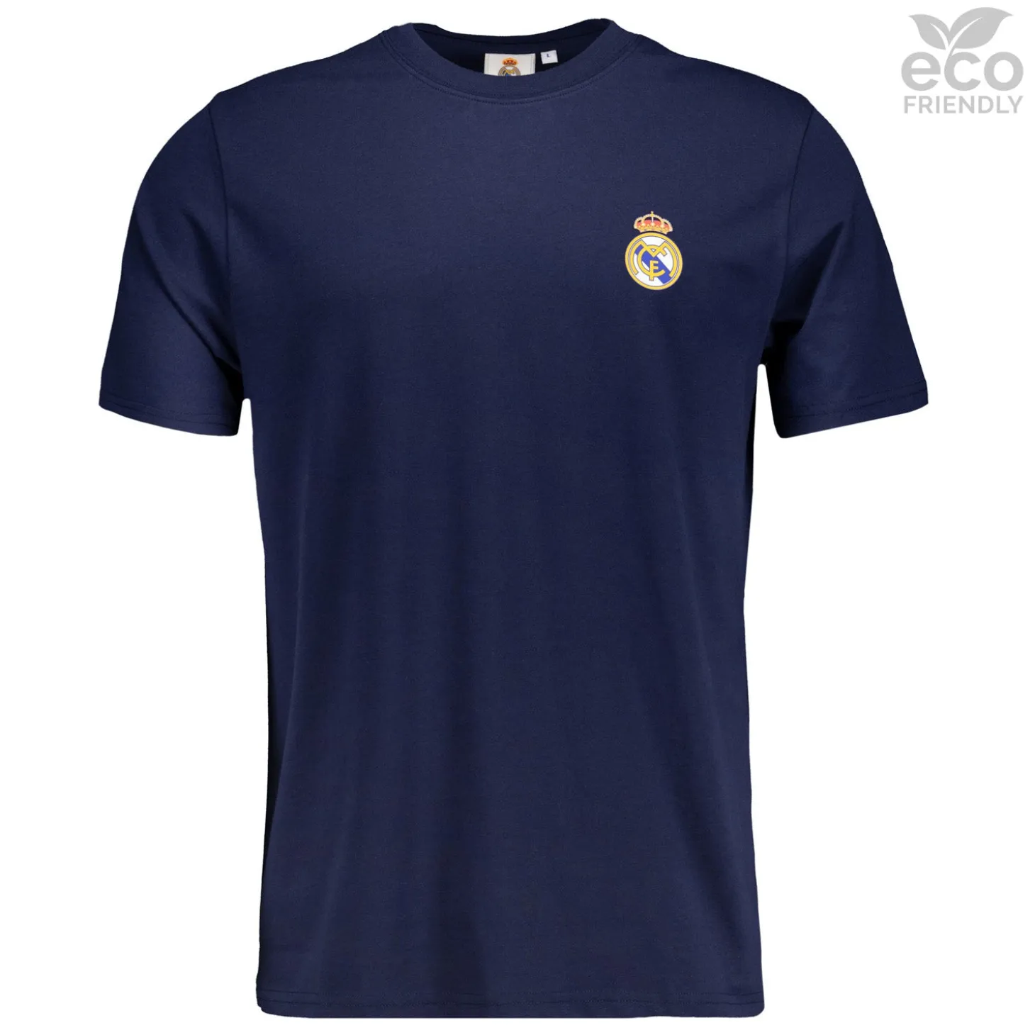 Blaues Herren-T-Shirt ECO Essentials Real Madrid Schild Farbe | OSDM Store