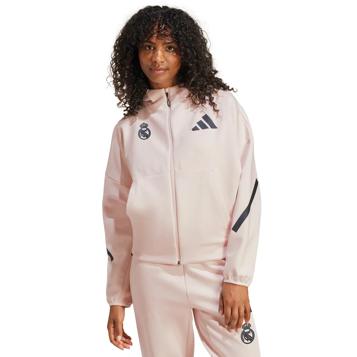 Damen adidas Badge Up Kapuzenjacke Hellrosa | Adidas España, S.A.U Sale