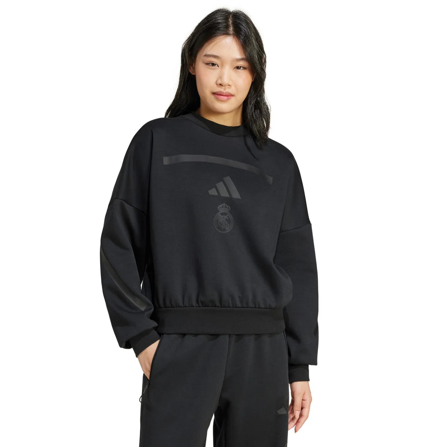 Damen adidas Badge Up Sweatshirt Schwarz | Adidas España, S.A.U Clearance