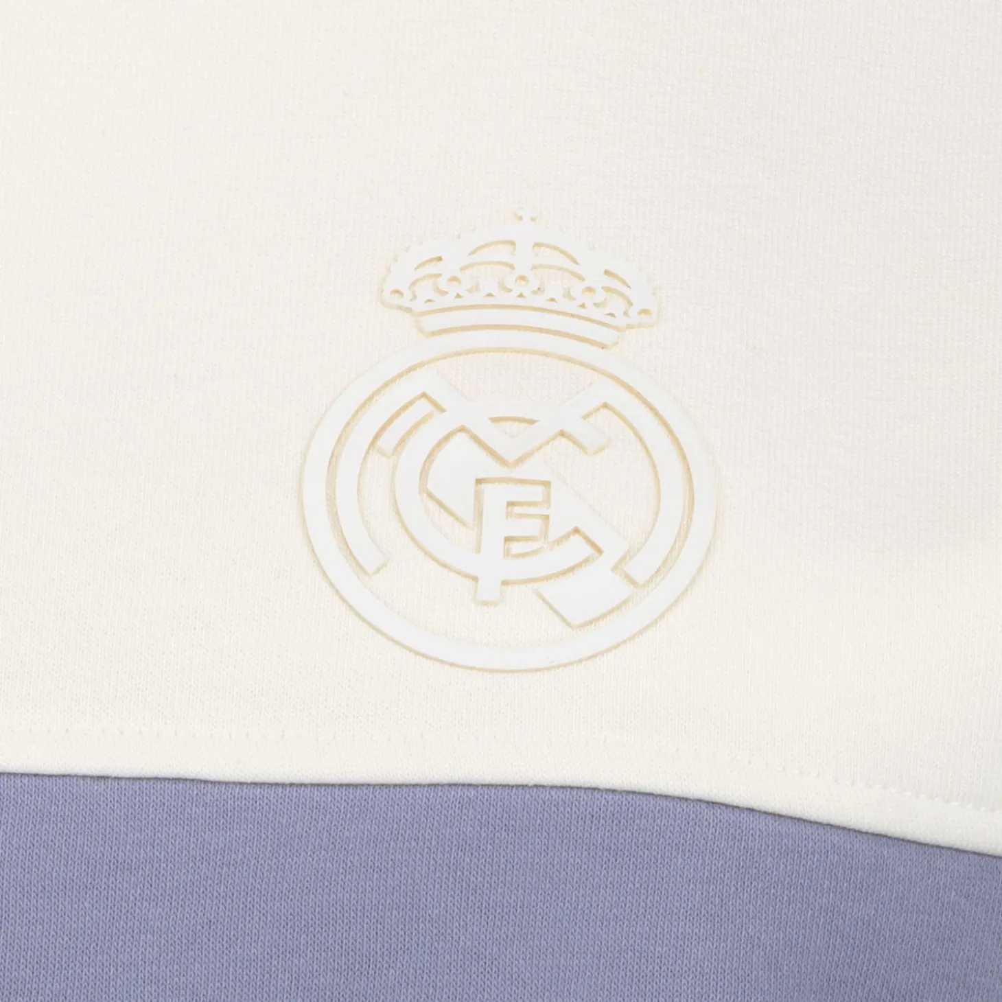 Damen Real Madrid Ladies Vintage Cropped Panel Sweatshirt Cremeweiß | Foundry Outlet