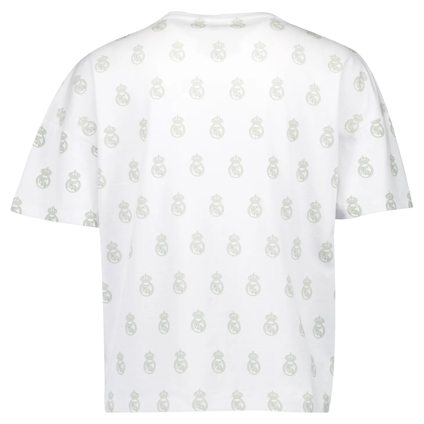 Damen Real Madrid Weiße Träume Pyjama Set T-Shirt & Shorts Grün mit gedrucktem Wappen | OSDM Discount