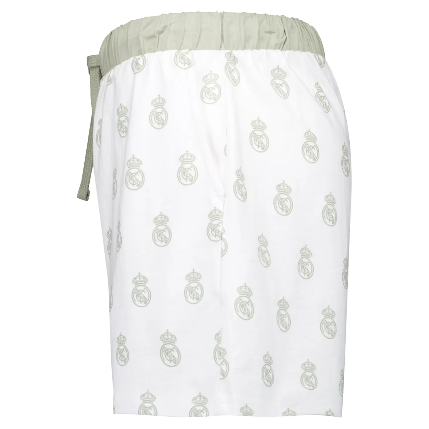 Damen Real Madrid Weiße Träume Pyjama Set T-Shirt & Shorts Grün mit gedrucktem Wappen | OSDM Discount