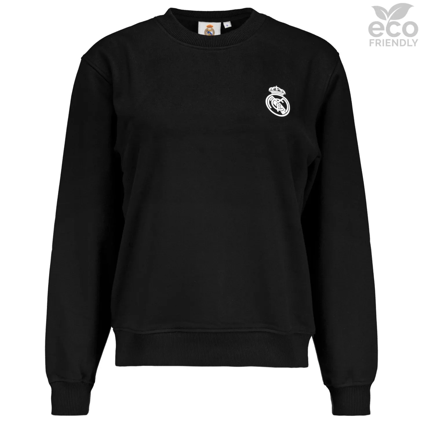 Damen Sweatshirt ECO Essentials Real Madrid Schwarzes Schild | OSDM Sale