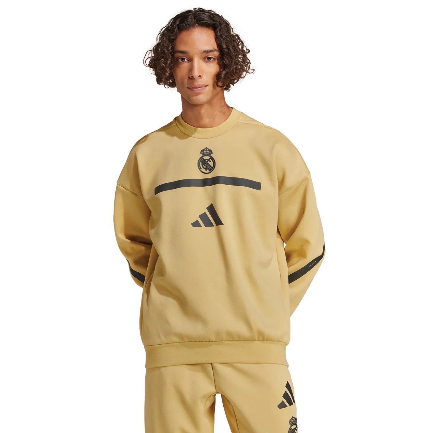 Herren adidas Badge Up Crew Sweatshirt Oat | Adidas España, S.A.U Online