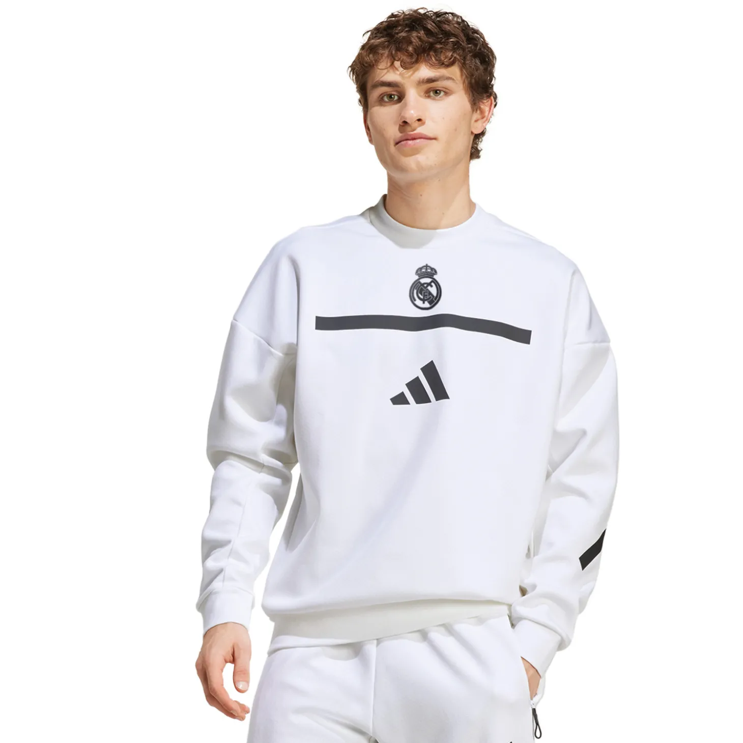 Herren adidas Badge Up Crew Sweatshirt Weiß | Adidas España, S.A.U New