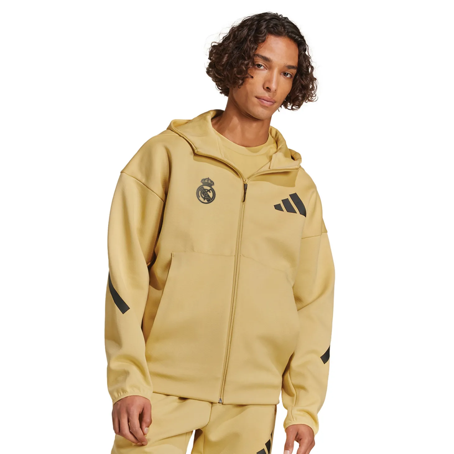 Herren adidas Badge Up Kapuzenjacke Oat | Adidas España, S.A.U Best Sale