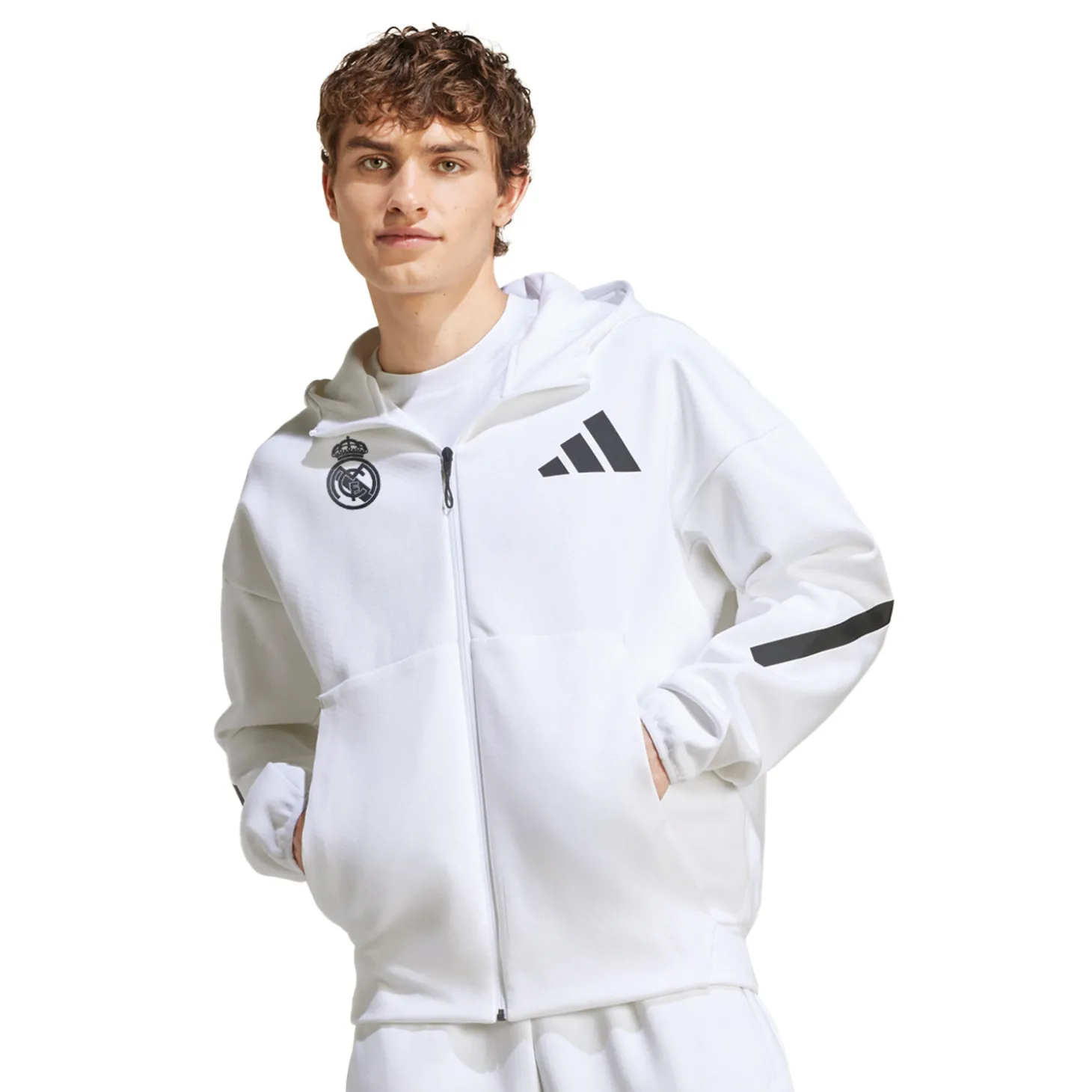 Herren adidas Badge Up Kapuzenjacke Weiß | Adidas España, S.A.U Fashion