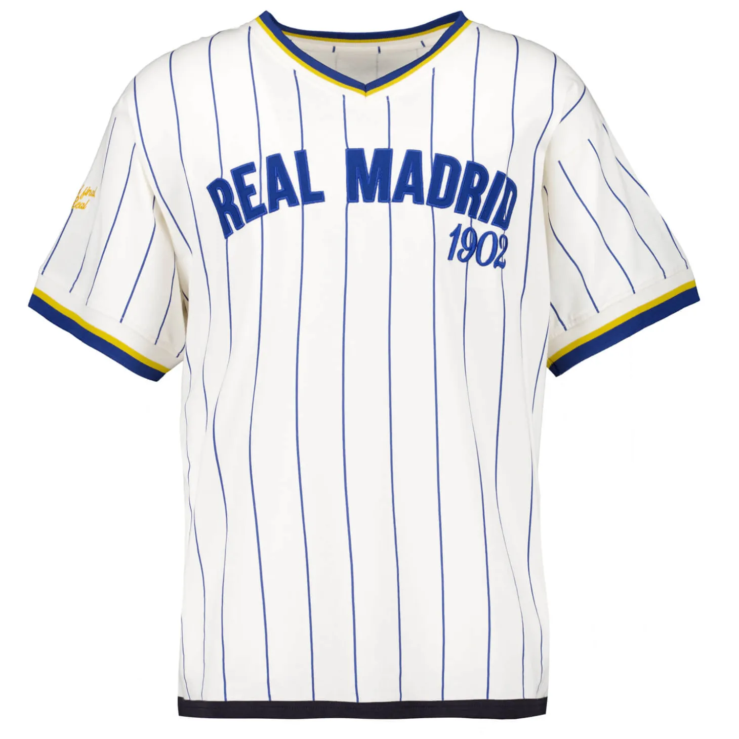 Herren Baseball Oversize T-Shirt mit Streifen Off White Real Madrid | MBA Solutions Best Sale