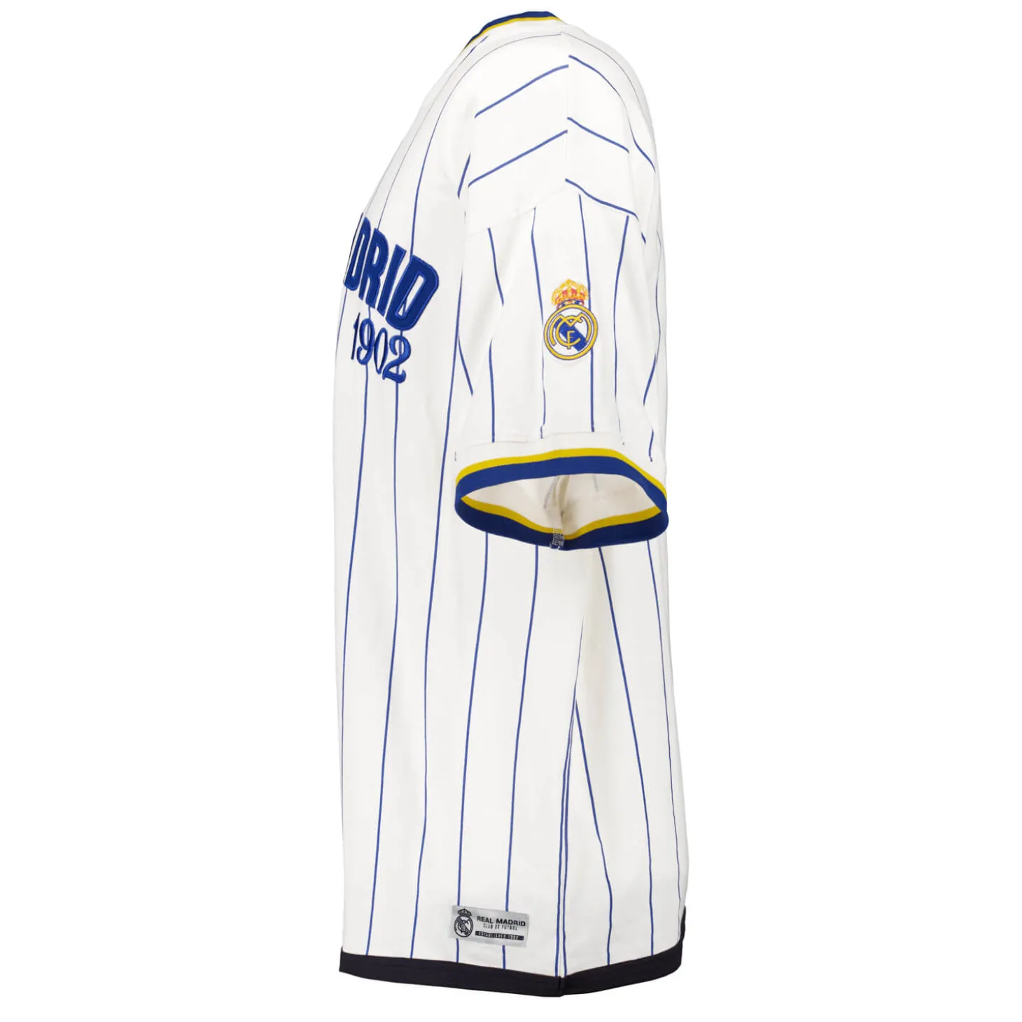 Herren Baseball Oversize T-Shirt mit Streifen Off White Real Madrid | MBA Solutions Best Sale