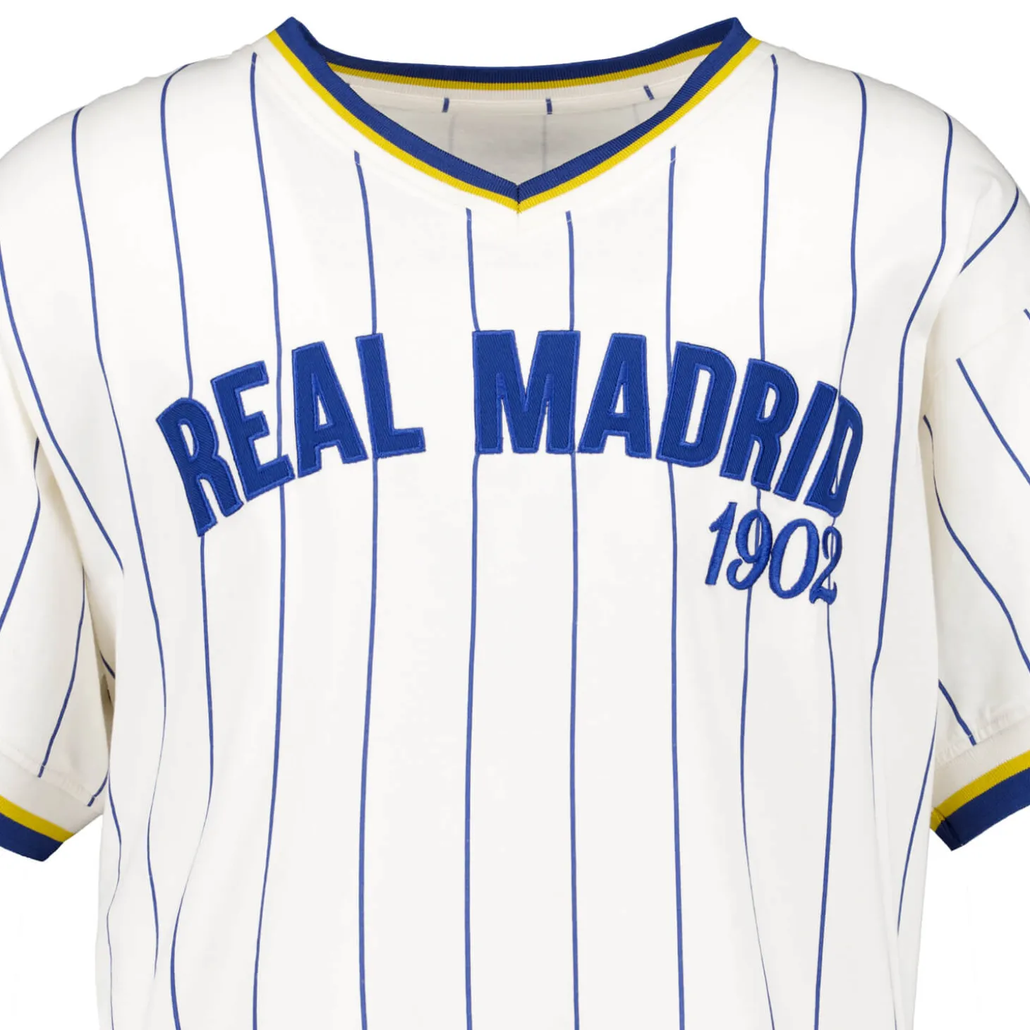 Herren Baseball Oversize T-Shirt mit Streifen Off White Real Madrid | MBA Solutions Best Sale