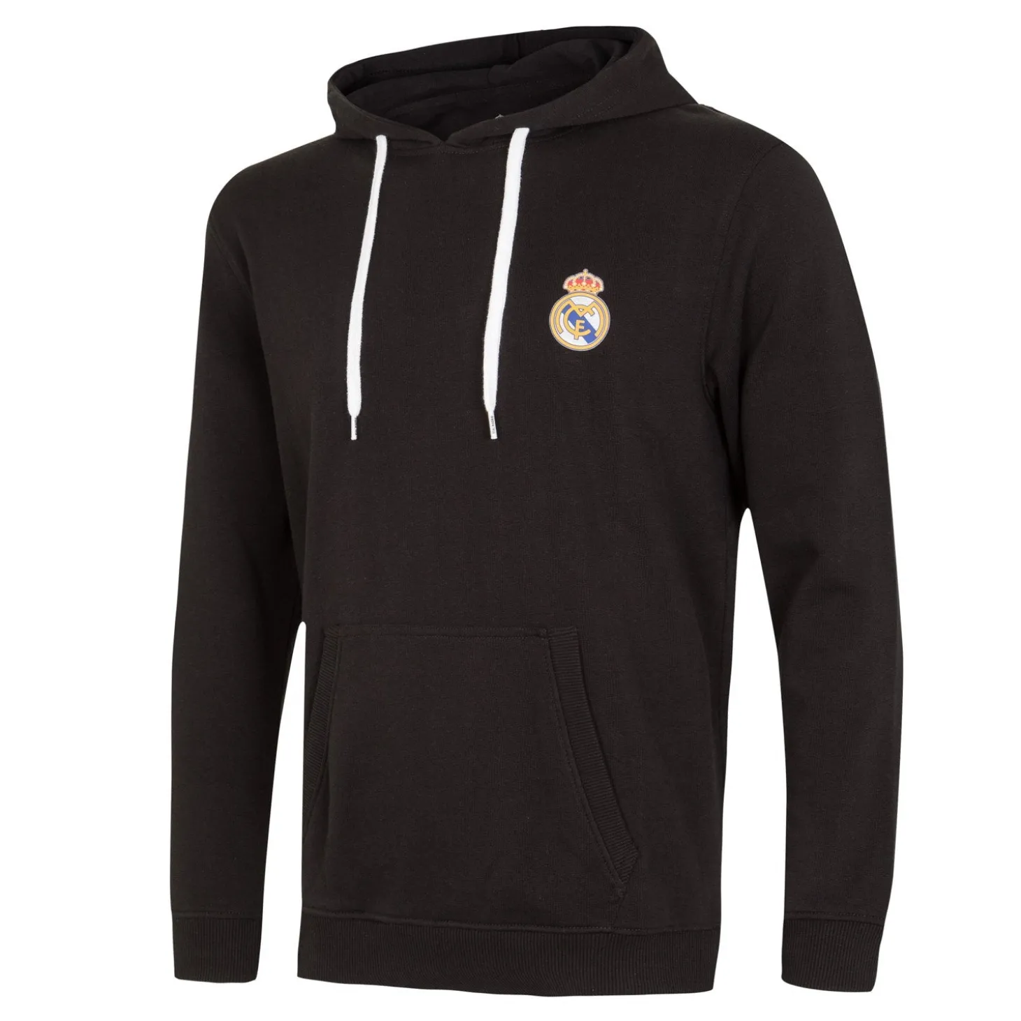 Herren Essentials Hoodie mit farbigem Wappen Schwarz | T&F New