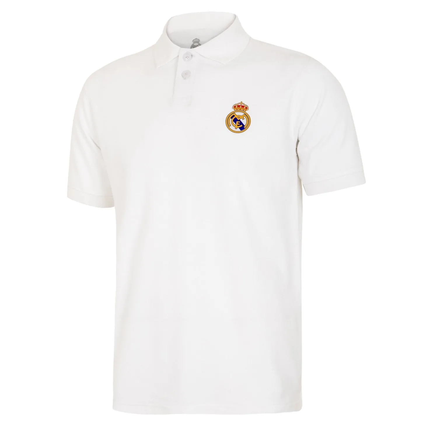 Herren Essentials Poloshirt mit farbigem Wappen Weiß | T&F Flash Sale