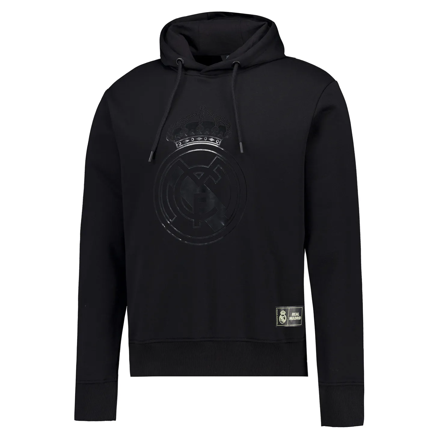 Herren Hoodie Blackout Wappen Schwarz Real Madrid | MBA Solutions Clearance