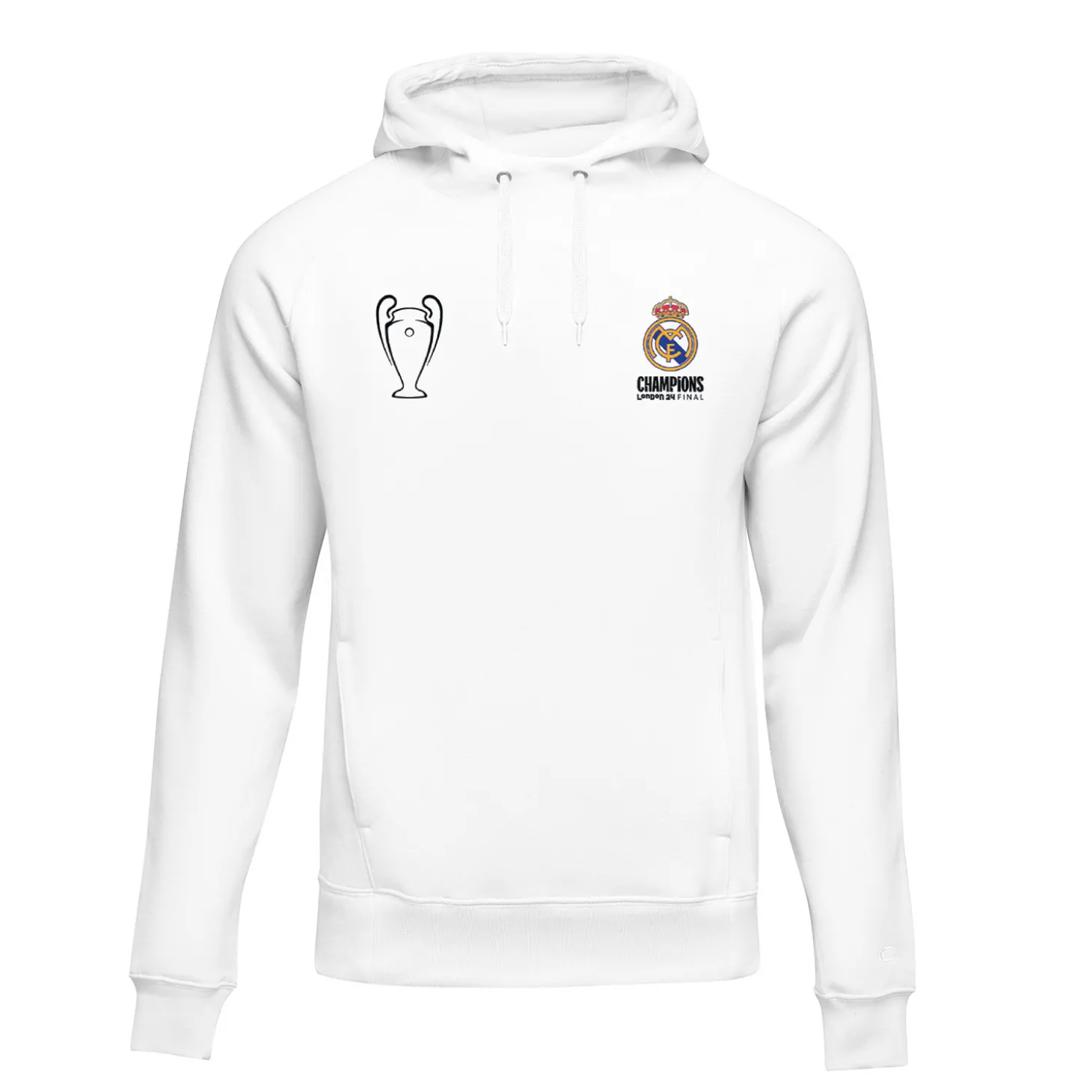 Herren UCL Champions 15 Hoodie Weiß | The Great Branding Company Store