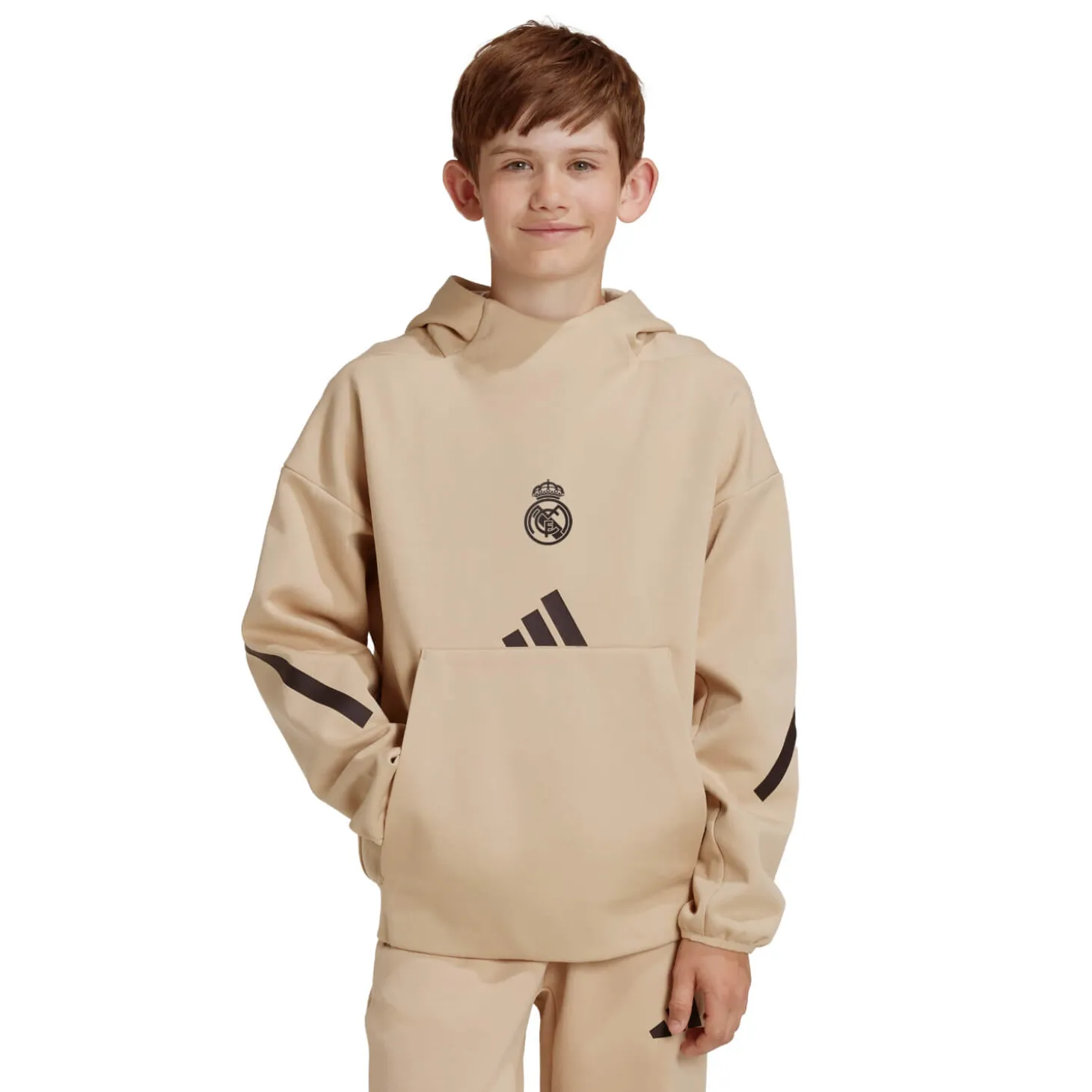 Kinder adidas Badge Up Hoodie Creme/Schwarz | Adidas España, S.A.U Hot