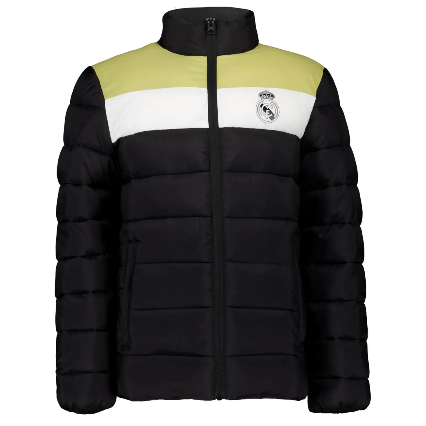 Kinder Outerwear Wattierte Jacke Color Block Real Madrid Schwarz | MBA Solutions Outlet