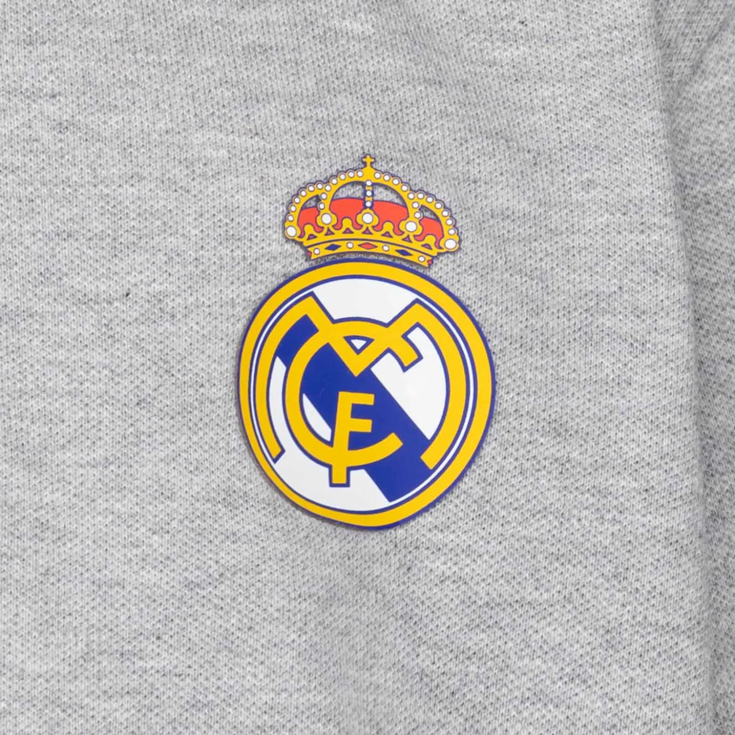 Kinder-Polo ECO Essentials Real Madrid Wappen Grau Farbe | OSDM Online