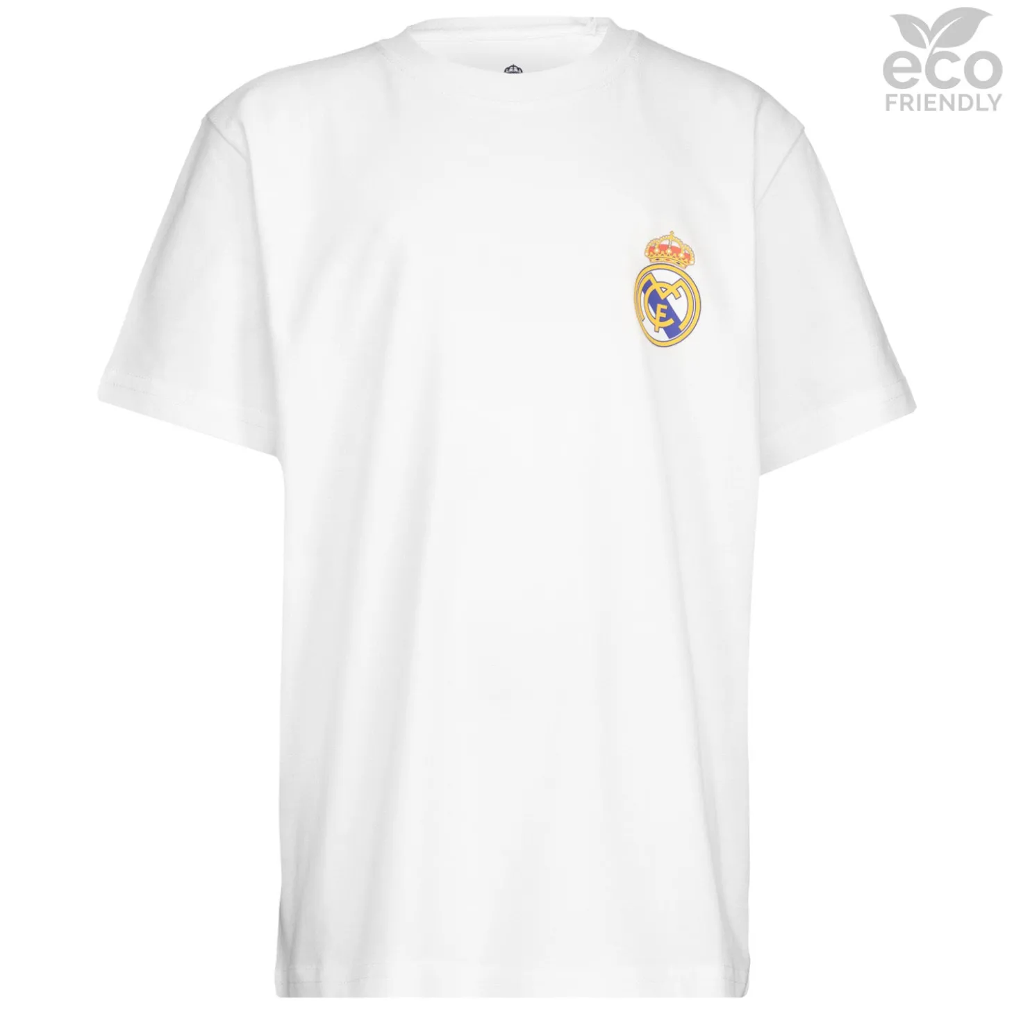 Kinder-T-Shirt ECO Essentials Real Madrid Weißes Wappen | OSDM Discount