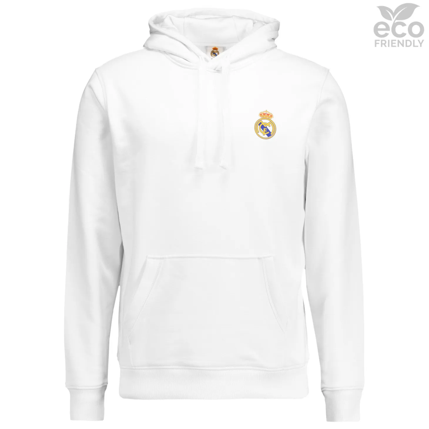 Männer Weißes Sweatshirt mit Kapuze ECO Essentials Real Madrid Mantel Farbe | OSDM Sale