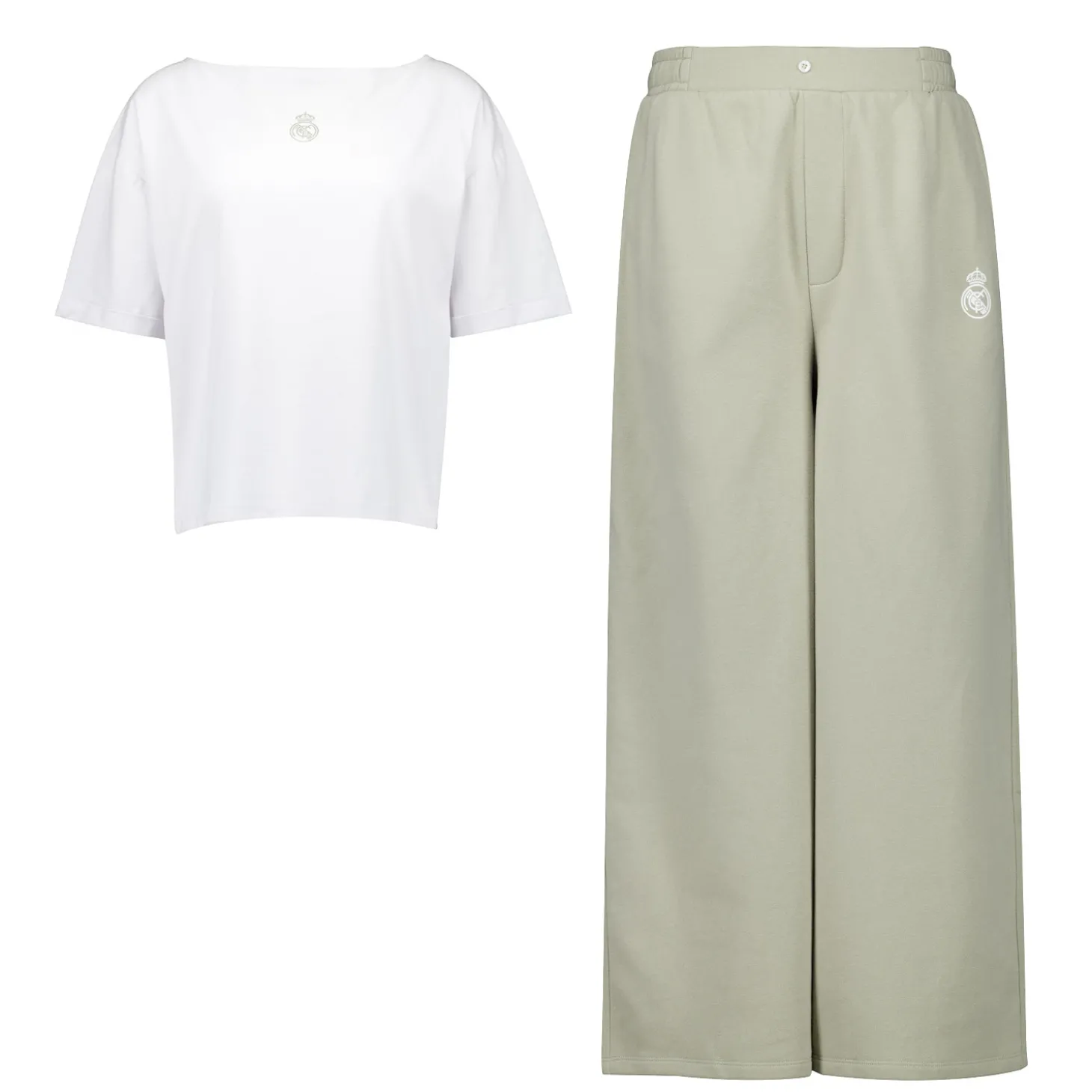 Pyjama-Set für Damen Real Madrid Weiße Träume T-Shirt & lange weite Hose Grün | OSDM Flash Sale