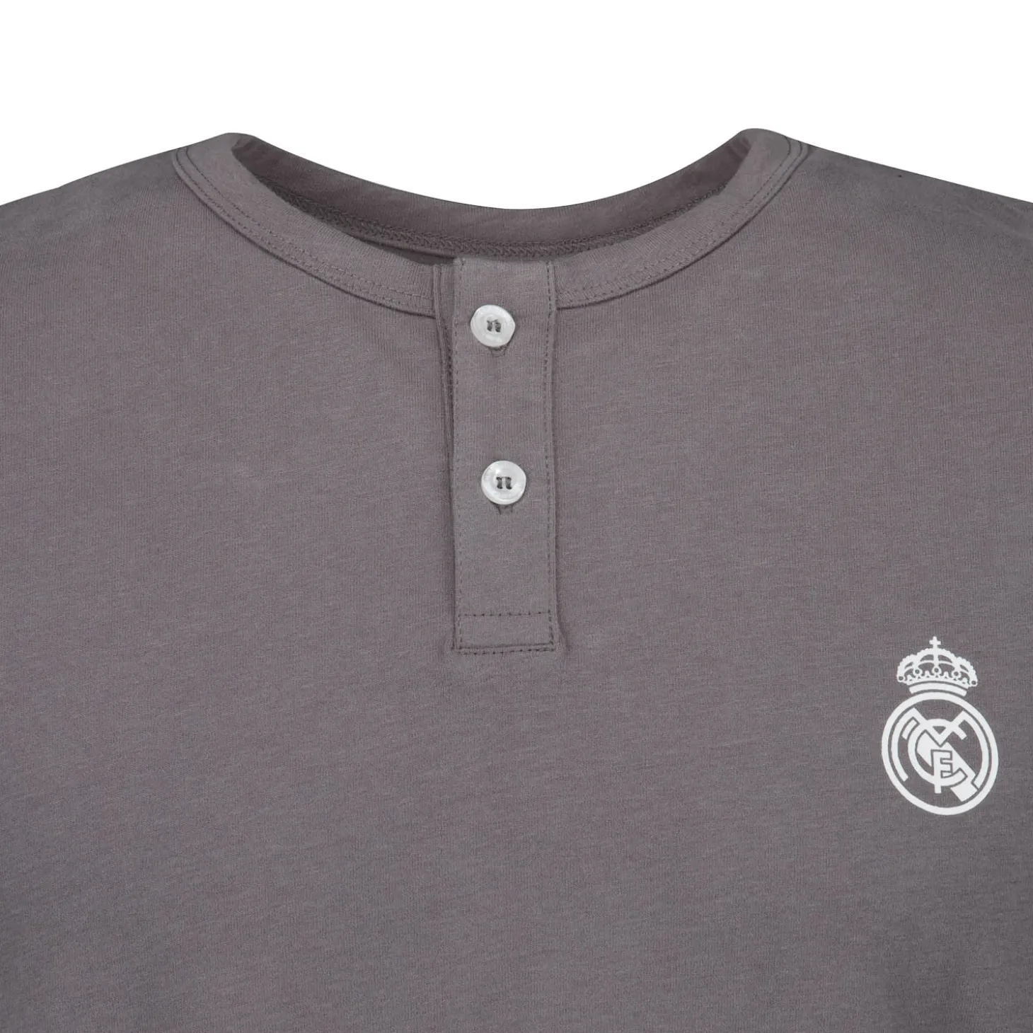 Pyjama-Set für Herren Real Madrid Weiße Träume Henley Shorts Grau | OSDM Best