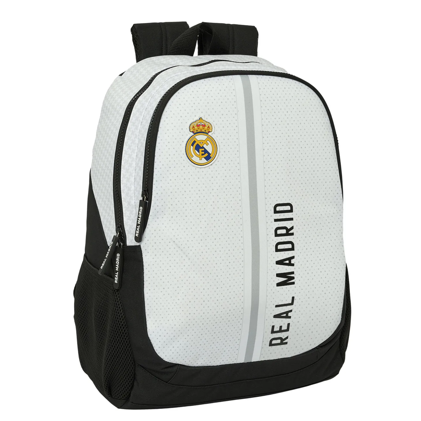 Real Madrid Anpassbarer Rucksack Weiß/Schwarz | SAFTA S.A. Discount