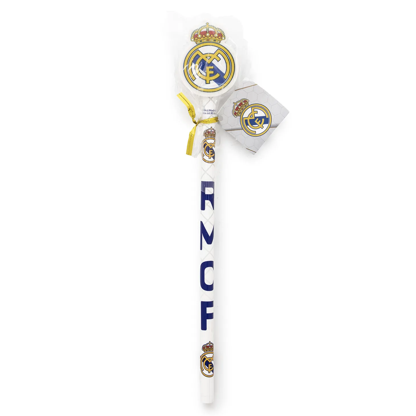 Real Madrid Bleistift mit Radiergummi Wappen Weiß | CyP Brands Evolution S.L. New