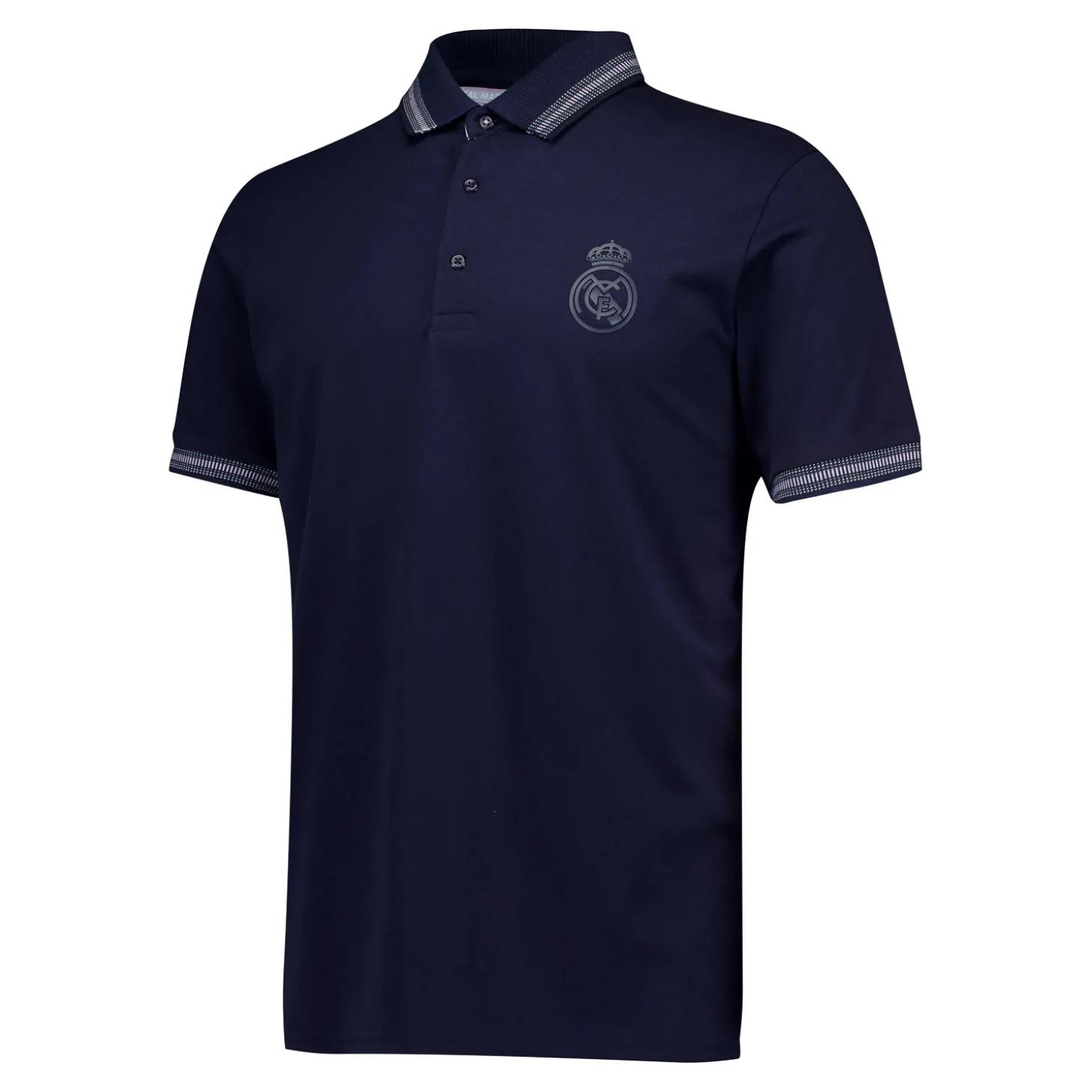 Real Madrid Herren Poloshirt mit farbigen Streifen Marineblau | Foundry Cheap