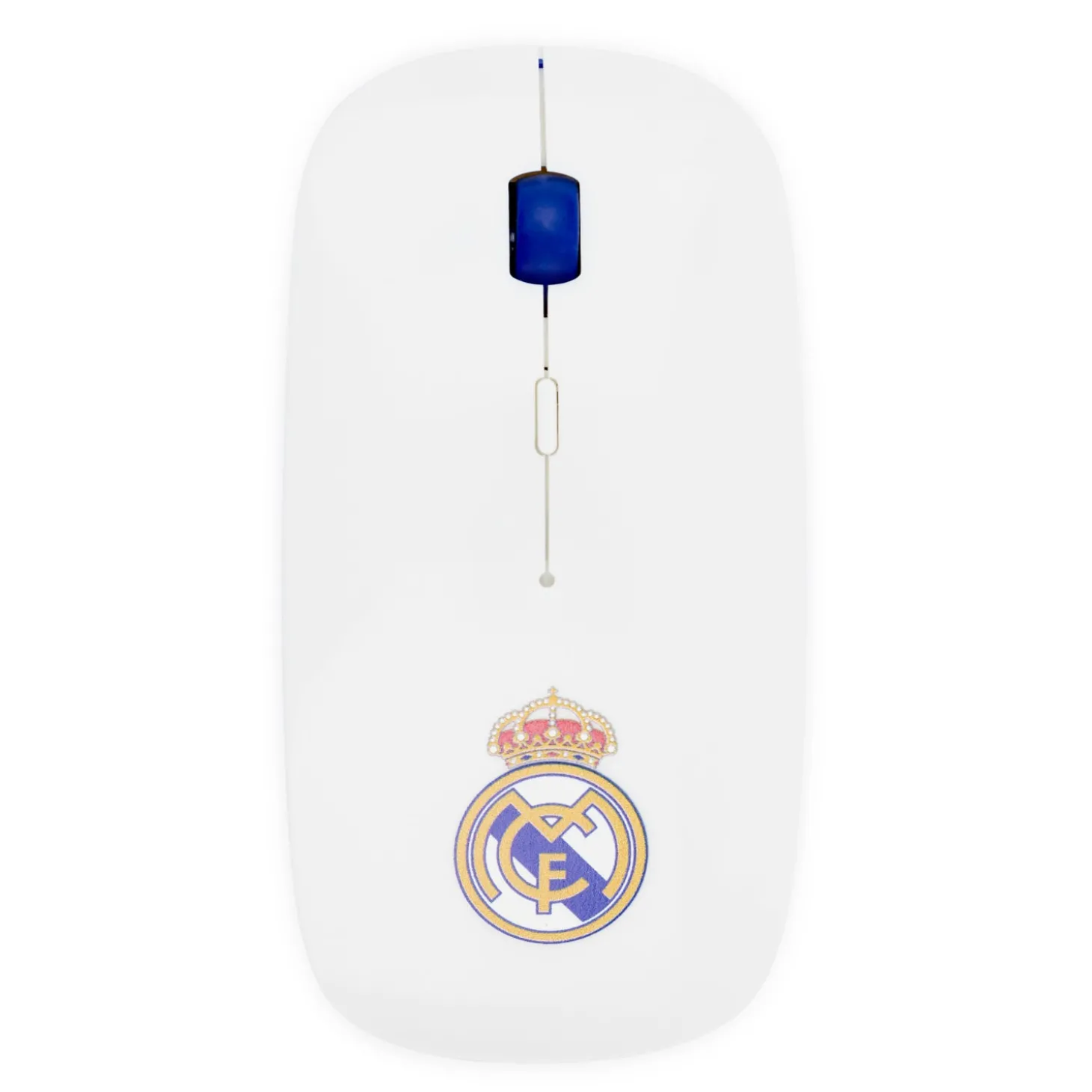 Real Madrid Kabellose Maus Weißes Wappen | Friendly License S.L. Shop