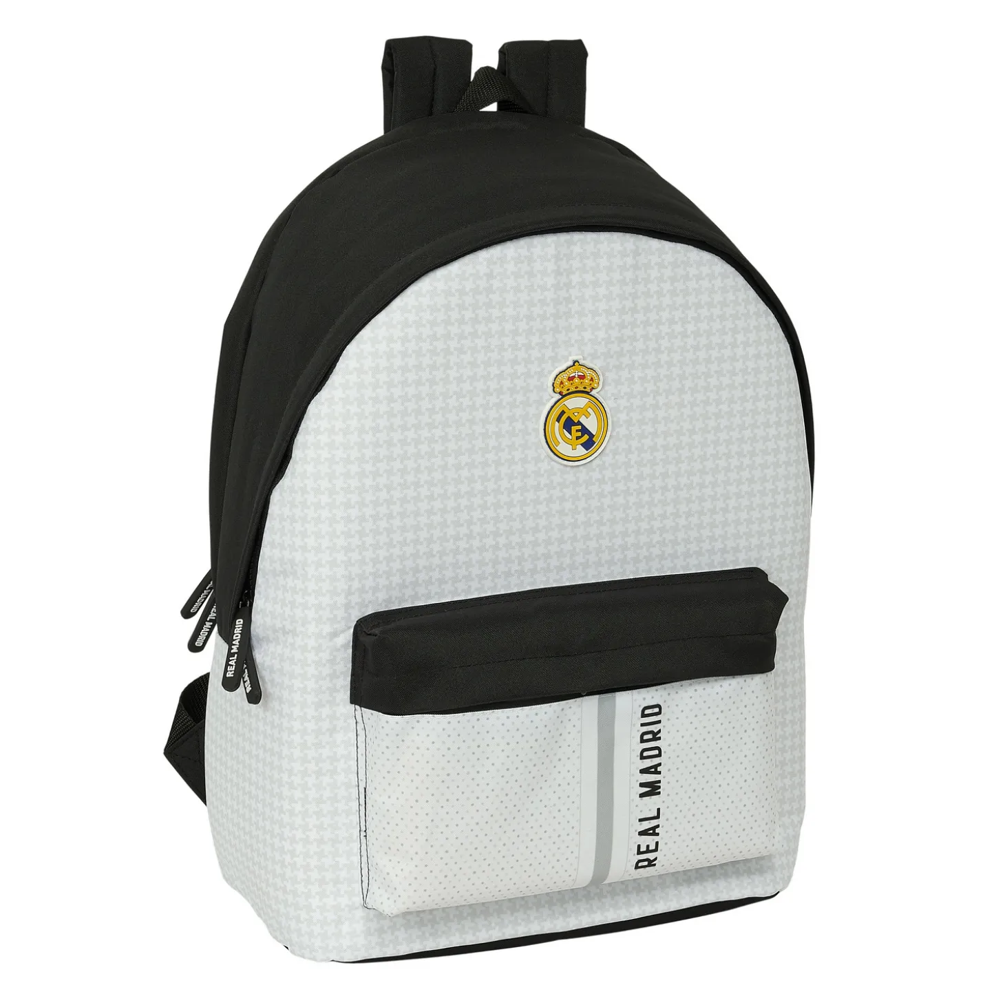 Real Madrid Laptop-Rucksack mit zwei Fächern 15,6'' Weiß/Schwarz | SAFTA S.A. Sale