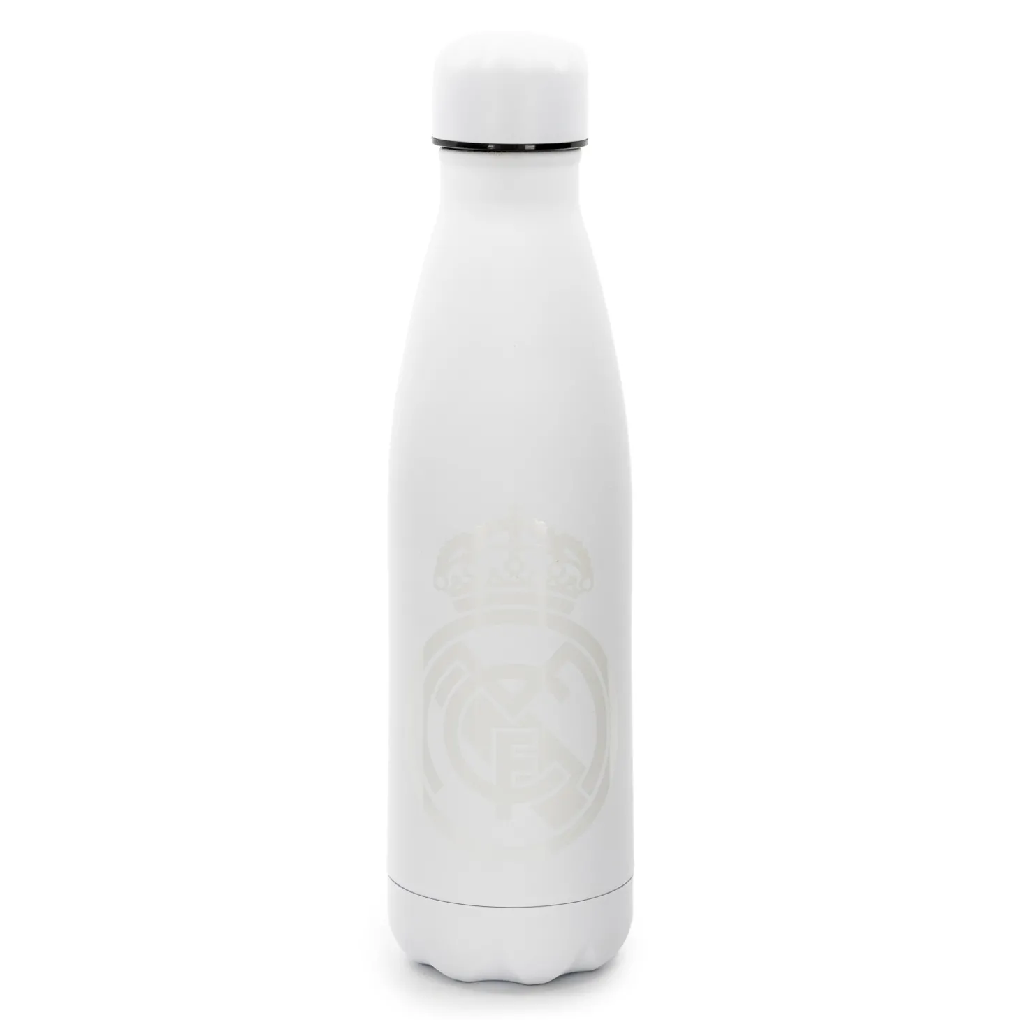 Real Madrid Stahlflasche mit Gummiüberzug 500ml Weiß | CyP Brands Evolution S.L. Store