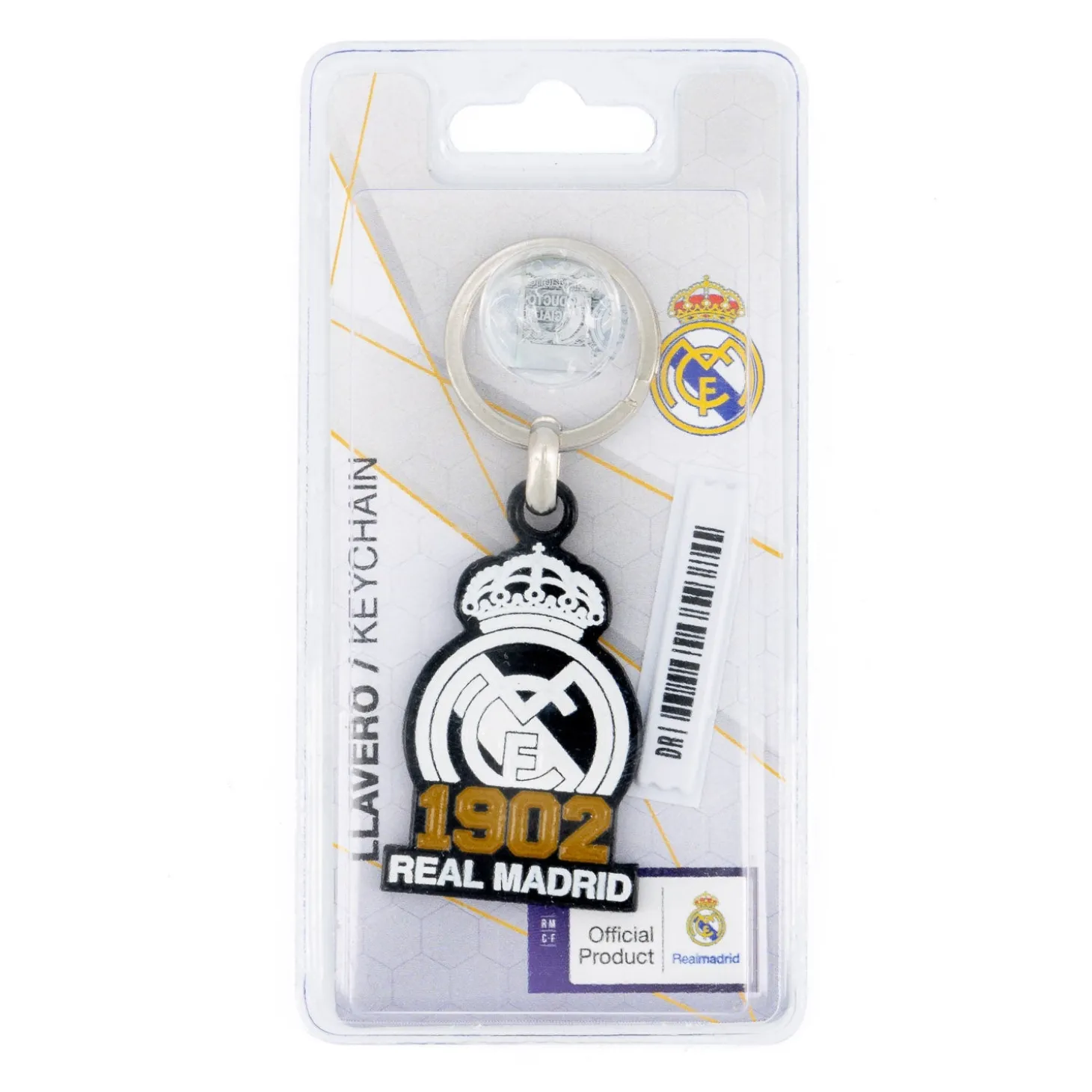 Schlüsselanhänger 1902 White/Black Shield Real Madrid | Promoestrategia, S.L. Shop