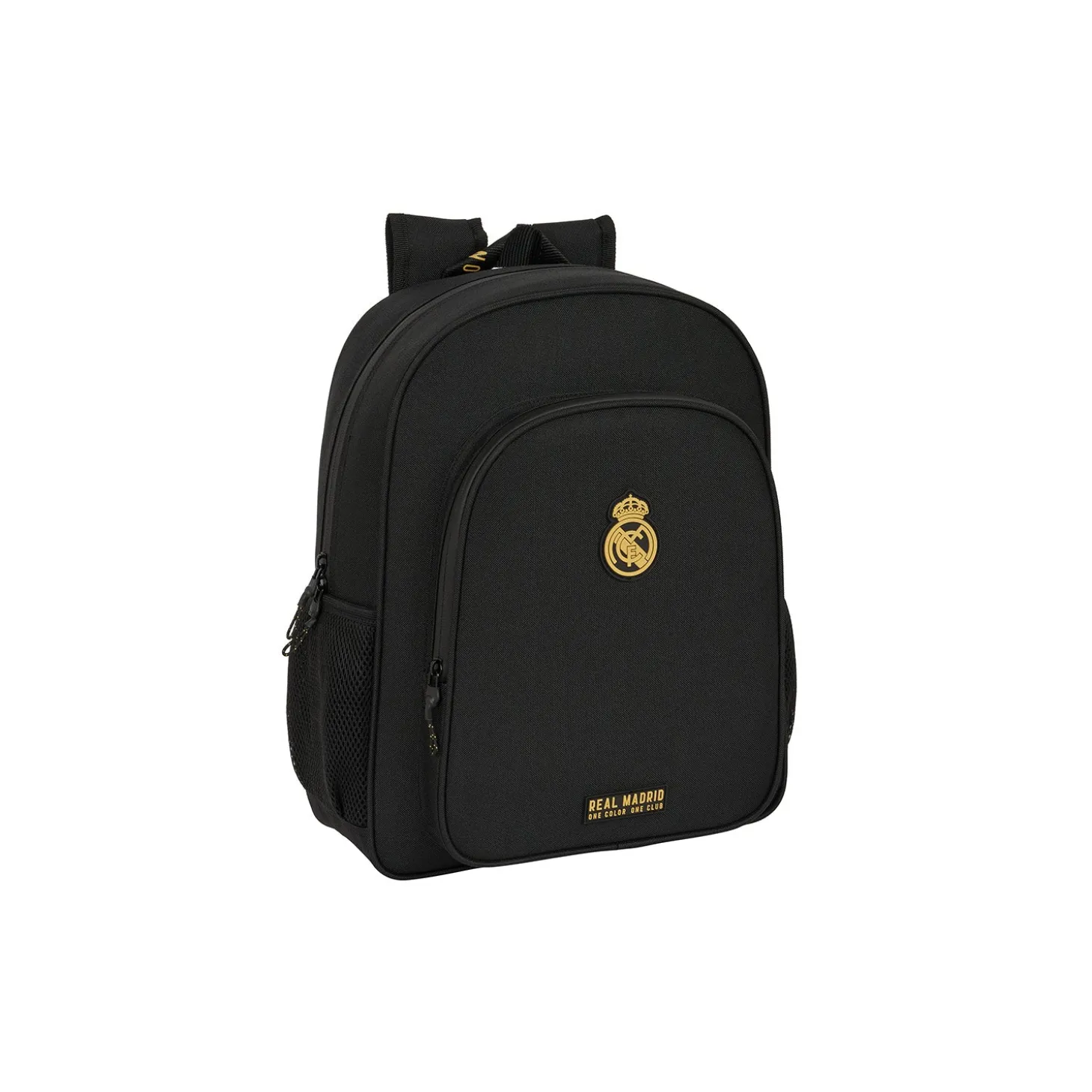 Schwarz/Senf Anpassungsfähiger Kinderrucksack Real Madrid | SAFTA S.A. Store