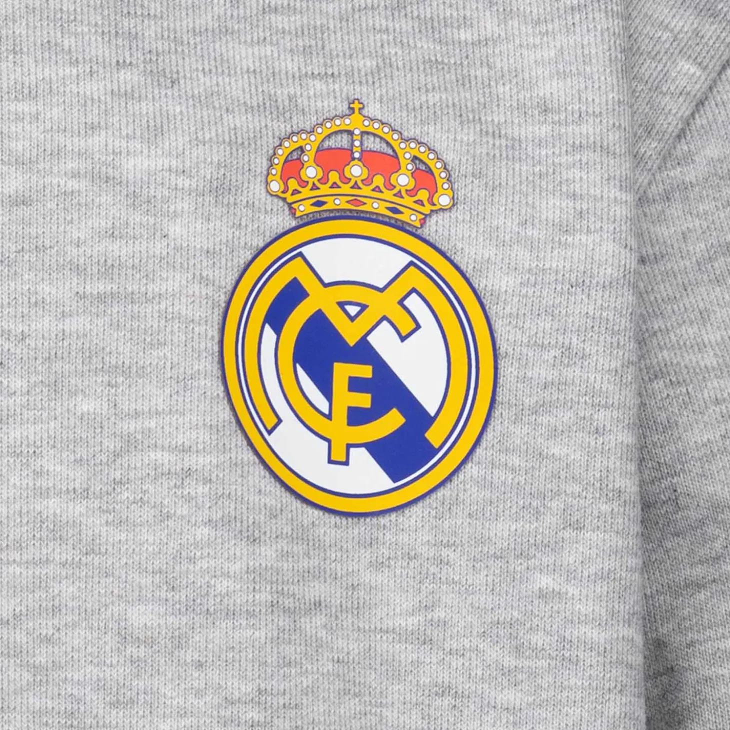 Sweatshirt Hoodie Zipper Kids ECO Essentials Real Madrid Graues Schild | OSDM Online