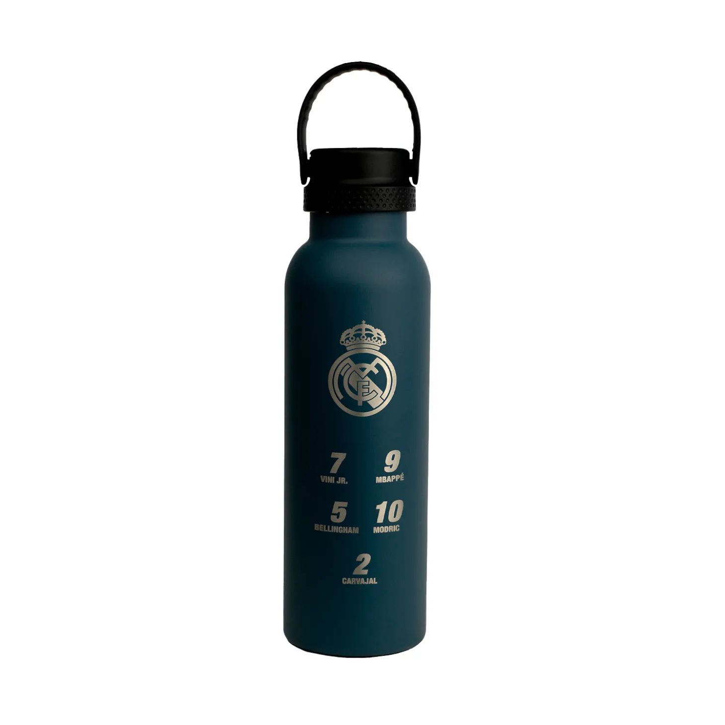 Thermoflasche Nummer + Wappen 600ml Ozeanblau Real Madrid | KINETICO Fashion