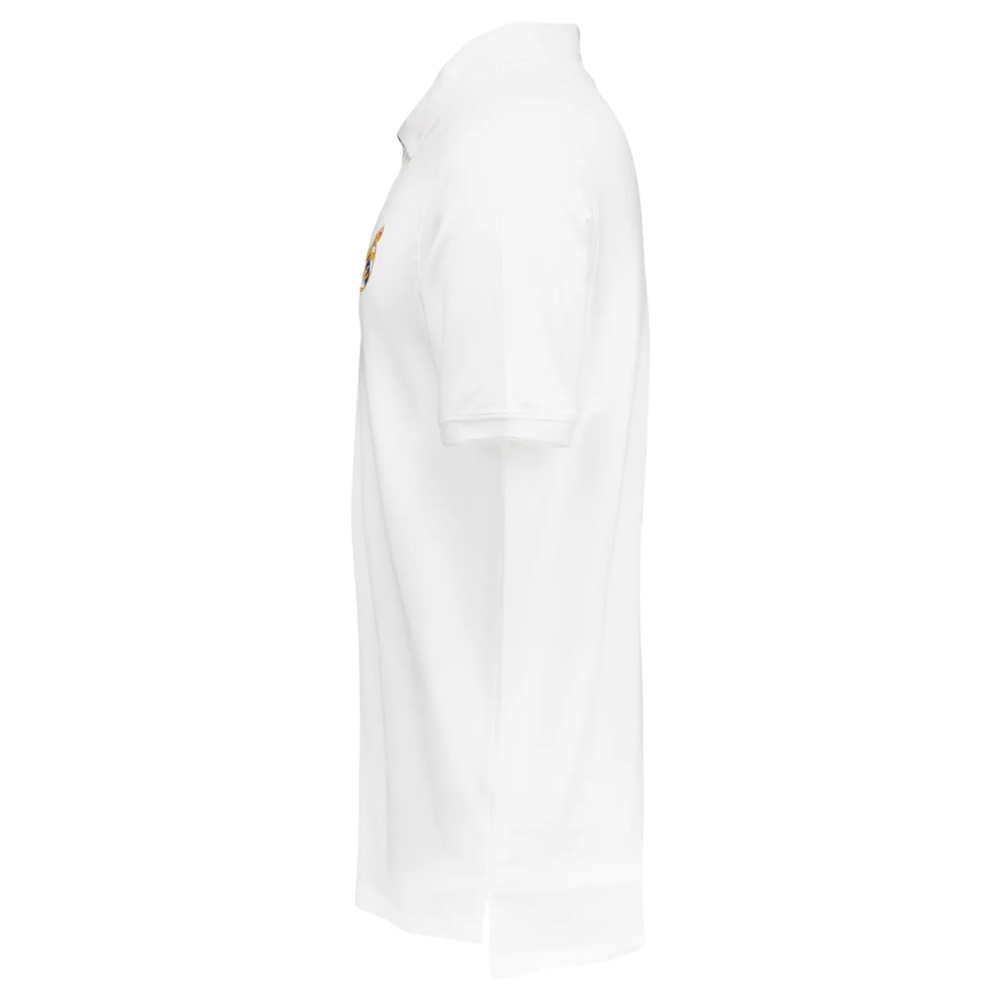 Weißes Herren-Polo ECO Essentials Real Madrid Schild Farbe | OSDM Best