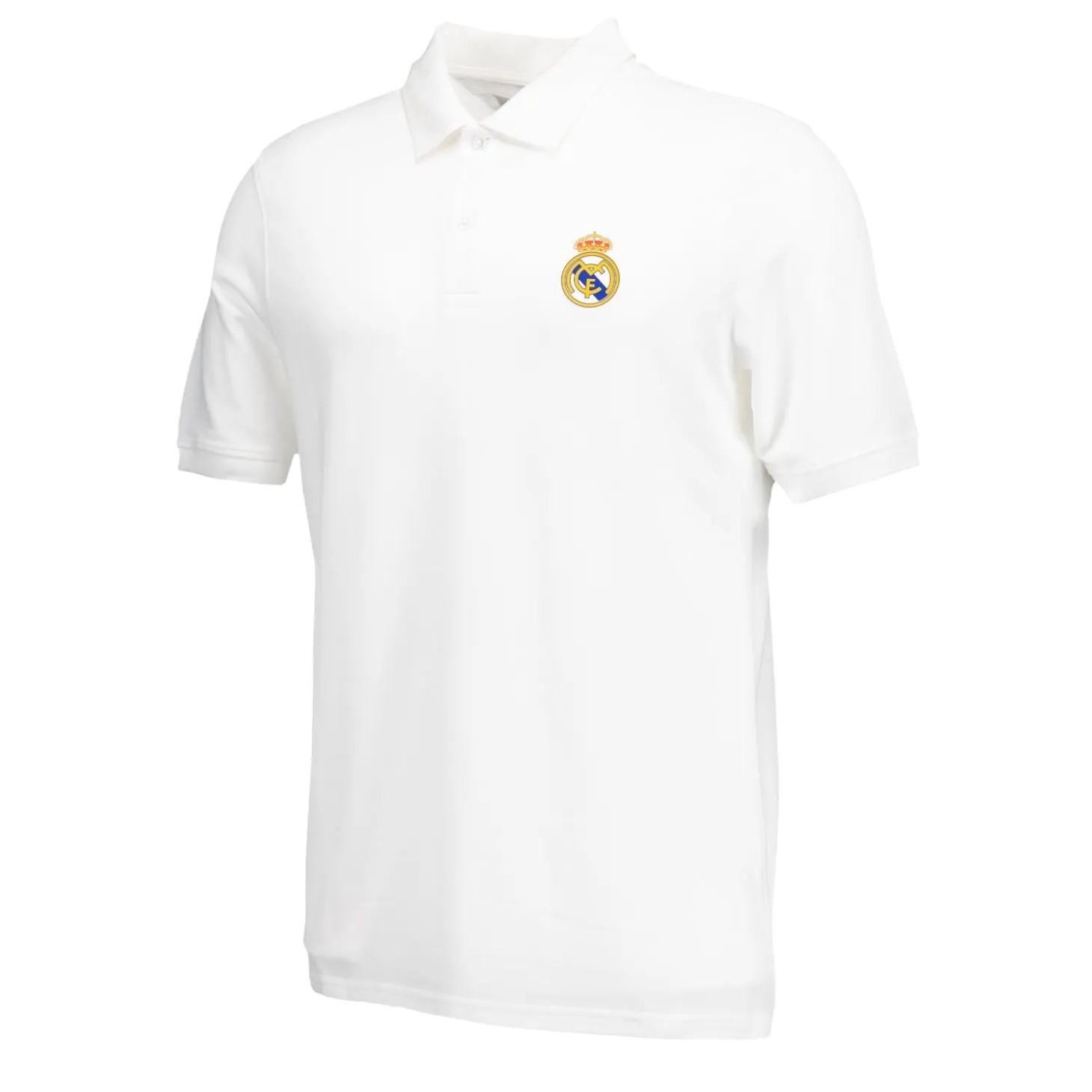 Weißes Herren-Polo ECO Essentials Real Madrid Schild Farbe | OSDM Best