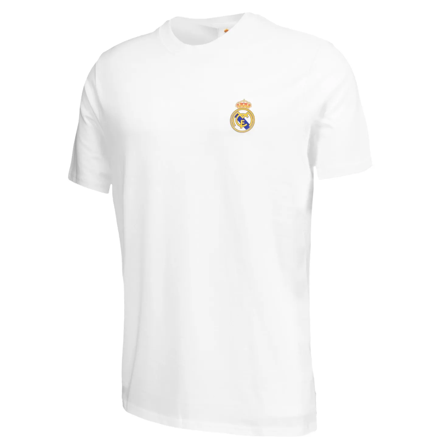 Weißes Herren-T-Shirt ECO Essentials Real Madrid Wappen Farbe | OSDM Discount